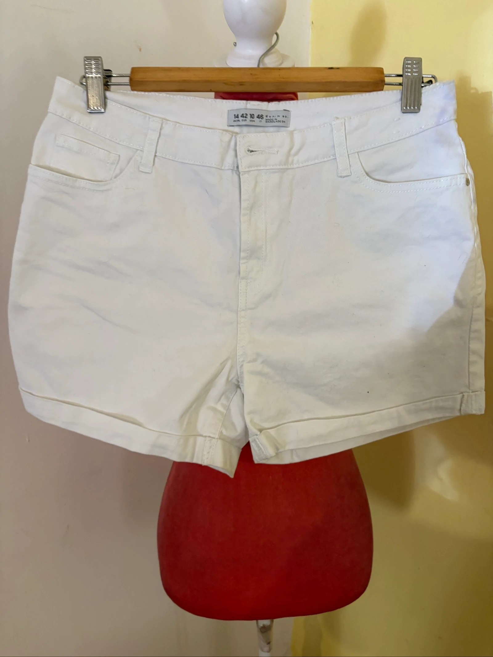 Shorts Branco Denim gevouwen zoom – photo 3